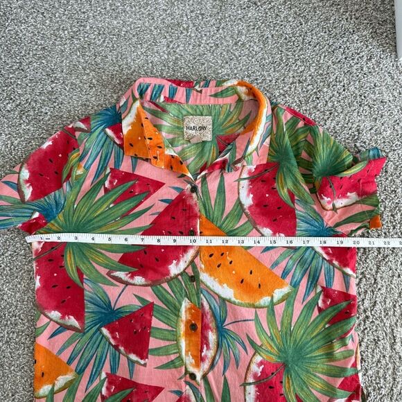 HARLOW | Watermelon printed button down tee - Picture 7 of 8